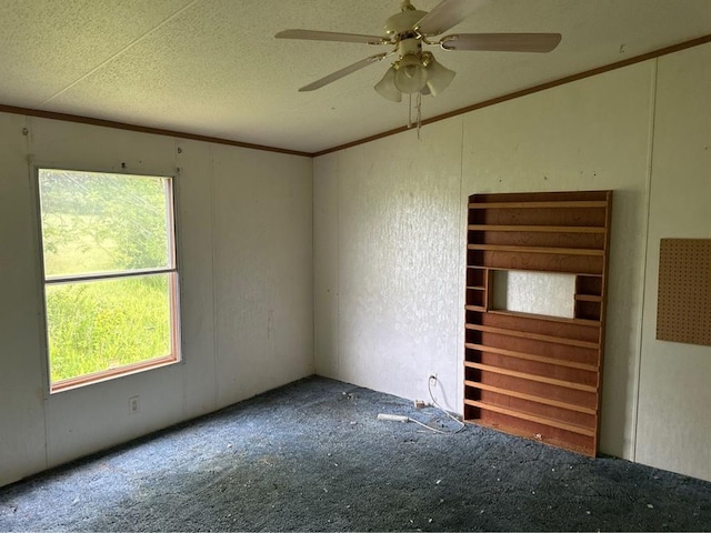 1194 County Street 2955 St, Tuttle, OK 73089 - carpeted empty room with ceiling fan and a textured ceiling