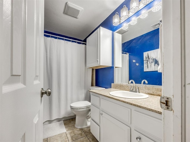517 Firefork Ave, Yukon, OK 73099 - full bath featuring vanity, tile patterned floors, and a shower with shower curtain