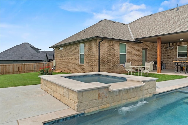 1031 Colonial Ave, Tuttle, OK 73089 - view of pool with a patio and a pool with connected hot tub