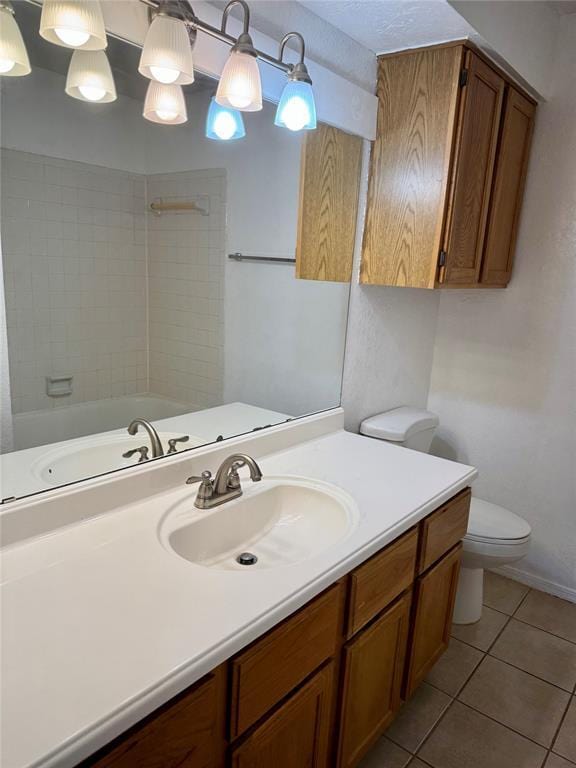 3000 Chautauqua Ave Unit 208, Norman, OK 73072 - full bathroom with tile patterned floors, vanity, and shower / bathtub combination