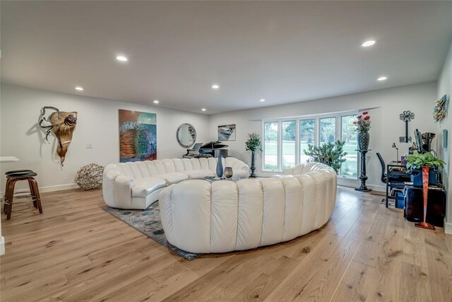 15700 N Western Ave, Edmond, OK 73013 - living area featuring light wood finished floors and recessed lighting