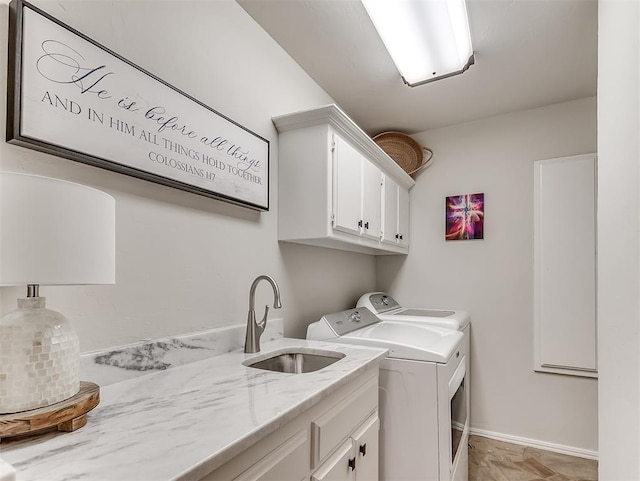 3100 N Eagle Ln, Bethany, OK 73008 - laundry area with washer and clothes dryer and cabinet space