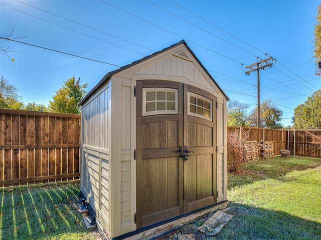 3100 N Eagle Ln, Bethany, OK 73008 - view of shed with a fenced backyard