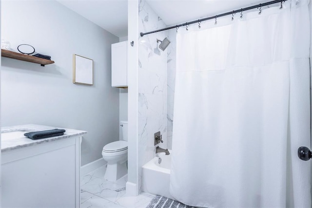 1218 N Brookline Ave, Oklahoma City, OK 73107 - bathroom with marble finish floors, vanity, and shower / tub combo