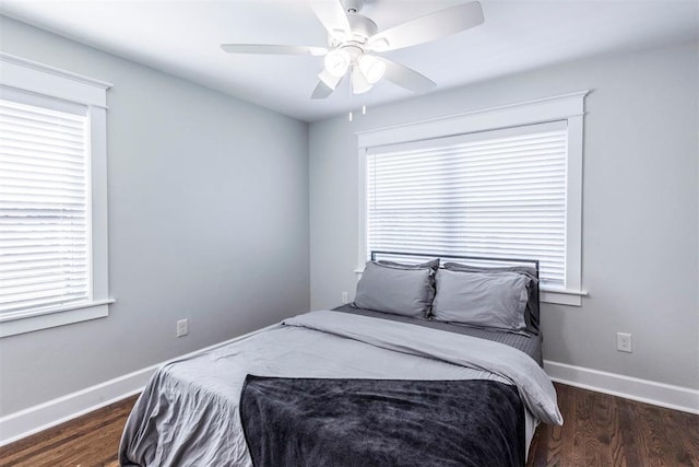 1218 N Brookline Ave, Oklahoma City, OK 73107 - bedroom featuring wood finished floors and ceiling fan
