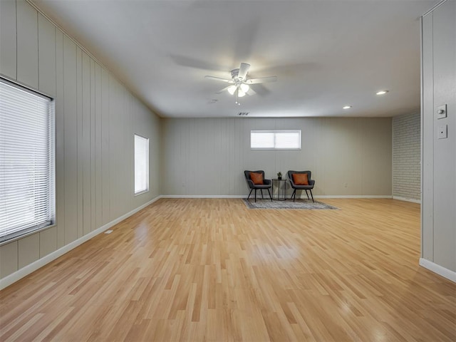 5936 N Ione Dr, Oklahoma City, OK 73122 - unfurnished room with light wood-style floors and ceiling fan