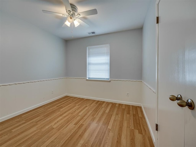 5936 N Ione Dr, Oklahoma City, OK 73122 - unfurnished room with light wood-style flooring and a ceiling fan