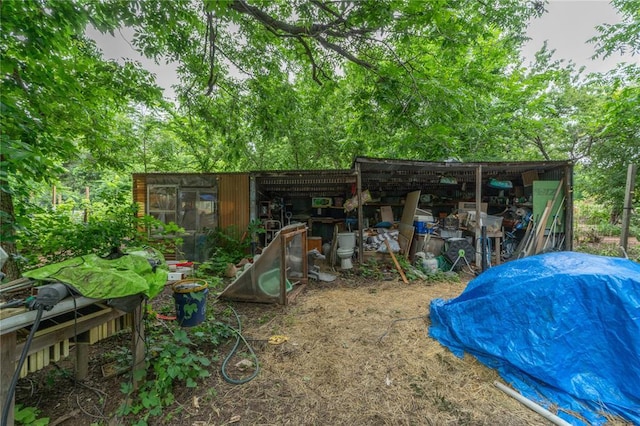 17856 Beechnut Ln, Alex, OK 73003 - view of yard featuring an outbuilding and an outdoor structure