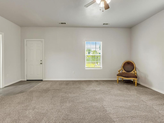 837 SE 68th St, Oklahoma City, OK 73149 - carpeted empty room with ceiling fan and baseboards
