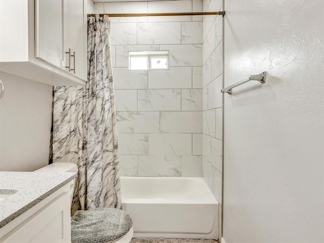 837 SE 68th St, Oklahoma City, OK 73149 - bathroom featuring shower / tub combo and vanity