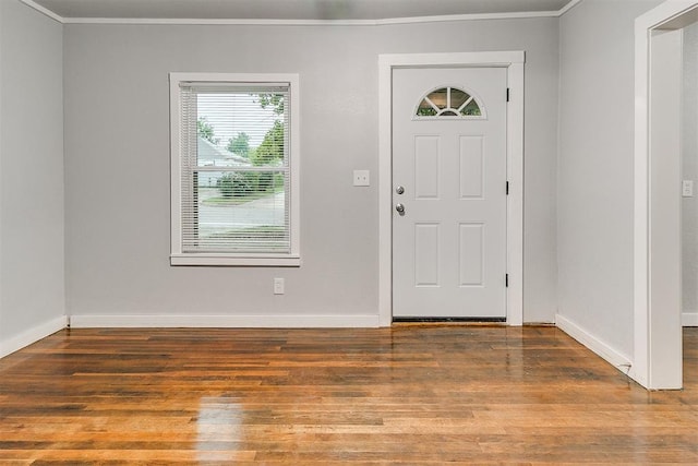 1617 SW 31st St, Oklahoma City, OK 73119 - foyer with wood finished floors and crown molding