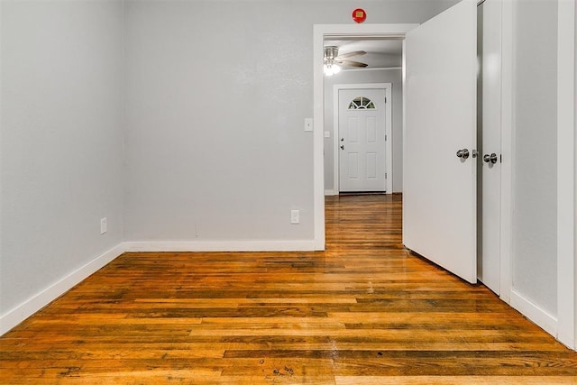 1617 SW 31st St, Oklahoma City, OK 73119 - spare room featuring wood finished floors and a ceiling fan