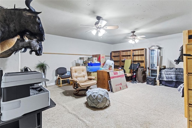 1414 Chisholm Trl, Weatherford, OK 73096 - carpeted bedroom featuring a ceiling fan