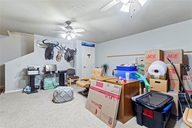 1414 Chisholm Trl, Weatherford, OK 73096 - storage featuring ceiling fan