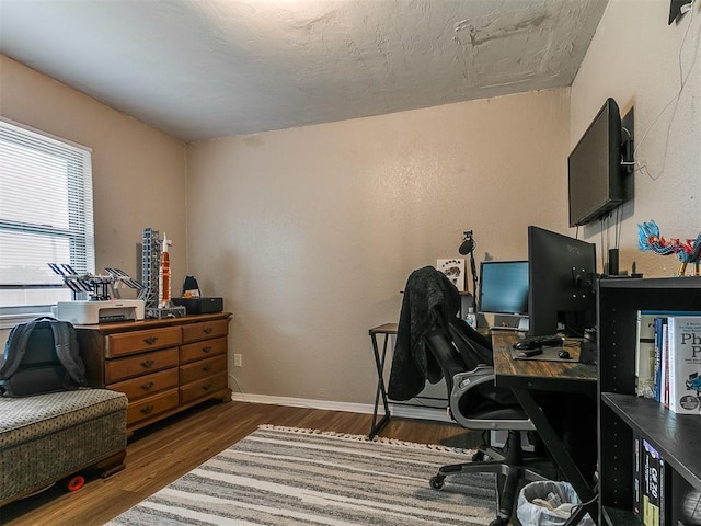 401 NW 120th St, Oklahoma City, OK 73114 - office area featuring wood finished floors and baseboards