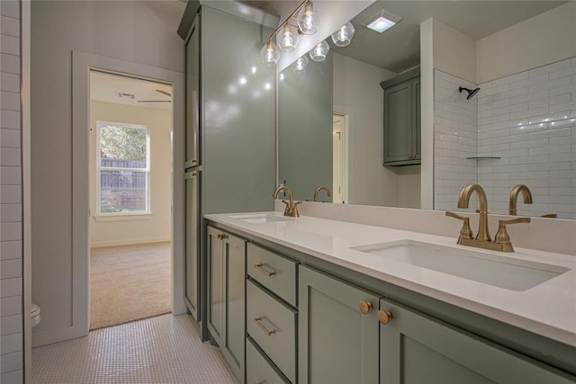 2006 Ithaca Dr, Norman, OK 73071 - full bath with double vanity and tile patterned floors