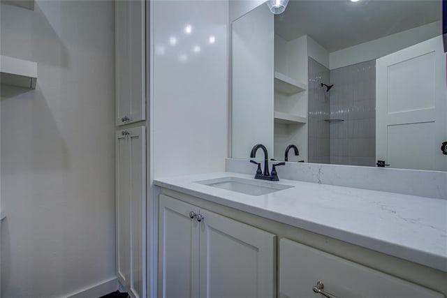 2006 Ithaca Dr, Norman, OK 73071 - full bathroom with vanity and tiled shower