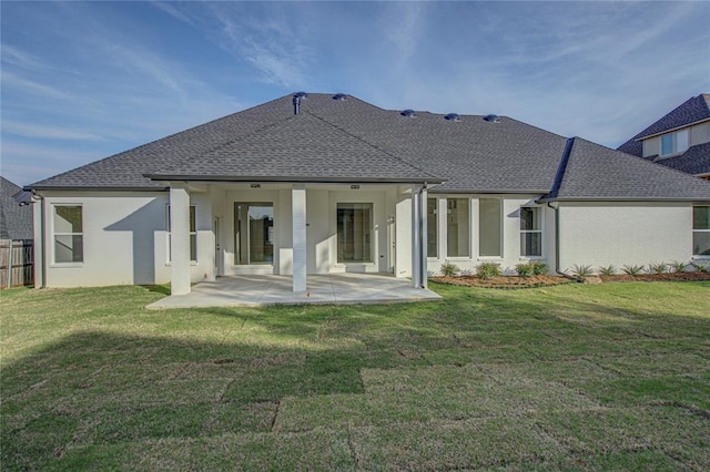 2006 Ithaca Dr, Norman, OK 73071 - rear view of house featuring roof with shingles and a patio