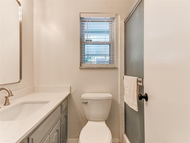 2317 NW 119th St, Oklahoma City, OK 73120 - full bathroom featuring vanity and a shower with shower door