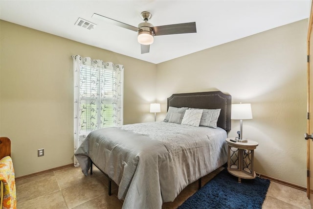 12409 Gaylon Cir, Oklahoma City, OK 73170 - bedroom featuring baseboards and ceiling fan
