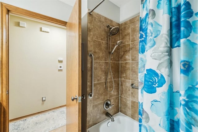 12409 Gaylon Cir, Oklahoma City, OK 73170 - full bath with shower / bath combo with shower curtain
