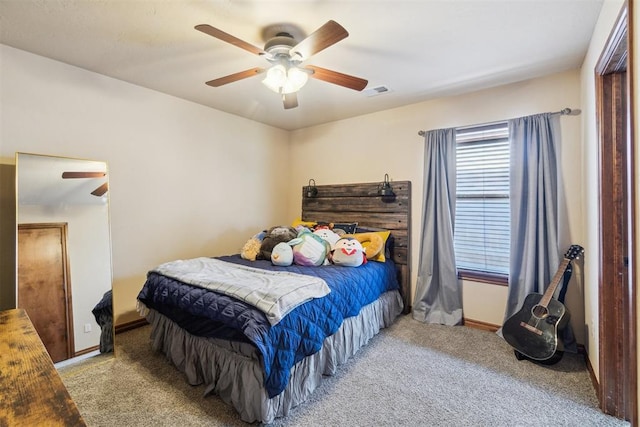 1600 SW 123rd St, Oklahoma City, OK 73170 - bedroom featuring carpet and a ceiling fan
