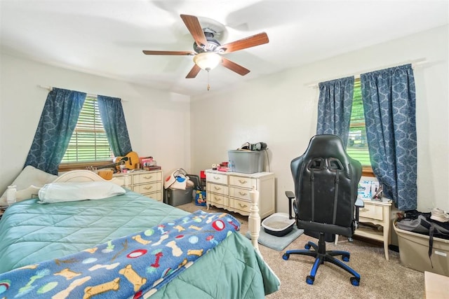 3414 Clayton Dr, Tuttle, OK 73089 - carpeted bedroom with ceiling fan