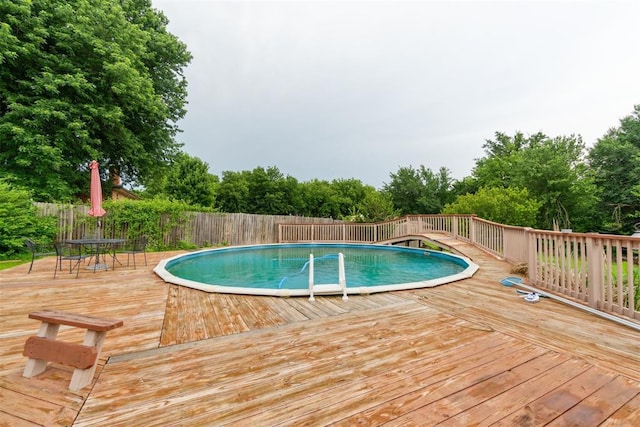 3414 Clayton Dr, Tuttle, OK 73089 - view of pool with a wooden deck