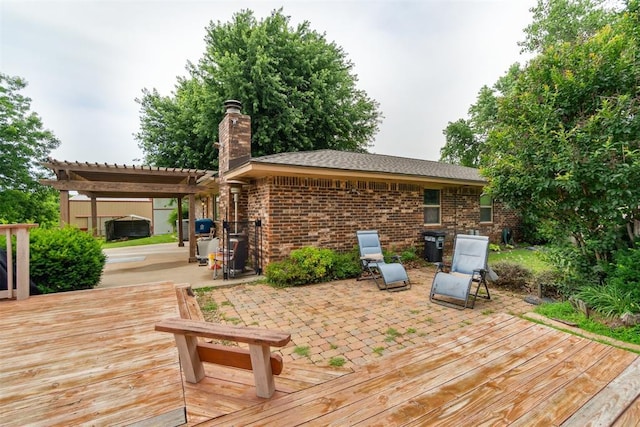 3414 Clayton Dr, Tuttle, OK 73089 - deck with a pergola and a patio