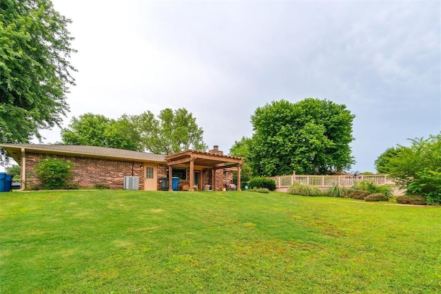 3414 Clayton Dr, Tuttle, OK 73089 - view of yard with a pergola