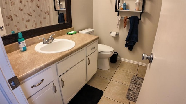 2628 N Ann Arbor Ave Unit 102, Oklahoma City, OK 73127 - full bathroom with vanity, tile patterned floors, and a shower with shower curtain