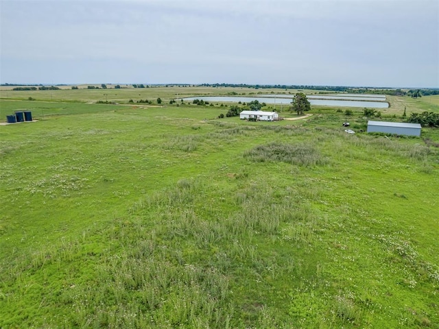 11924 W County Rd 74, Crescent, OK 73028 - aerial view of sparsely populated area with a large body of water