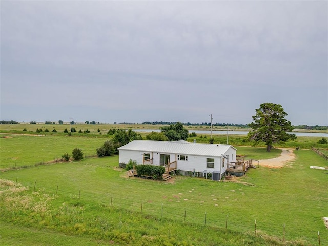 11924 W County Rd 74, Crescent, OK 73028 - view from above of property with a large body of water