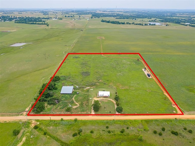11924 W County Rd 74, Crescent, OK 73028 - view of rural area with property parcel outlined