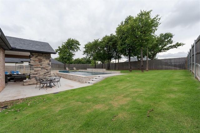 5017 Yale Bridge Ct, Edmond, OK 73034 - fenced backyard featuring a patio