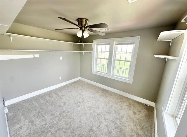 15274 US Highway 283, Blair, OK 73526 - spacious closet featuring a ceiling fan and carpet floors