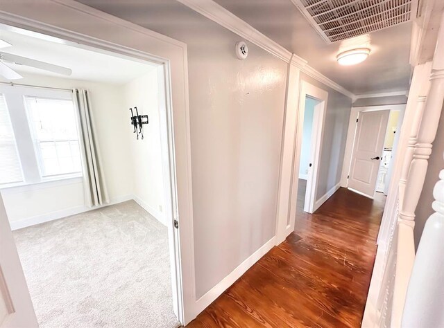 15274 US Highway 283, Blair, OK 73526 - corridor with wood finished floors and crown molding