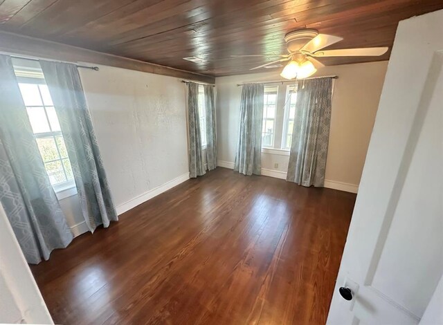15274 US Highway 283, Blair, OK 73526 - spare room featuring healthy amount of natural light, a ceiling fan, wood finished floors, and wood ceiling