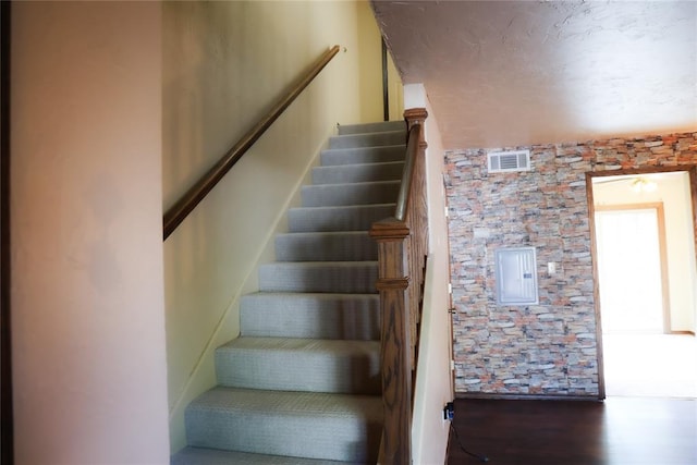 3823 N Harvard Ave Unit 12, Oklahoma City, OK 73122 - stairs with wood finished floors