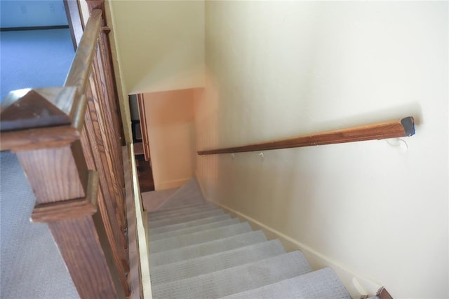 3823 N Harvard Ave Unit 12, Oklahoma City, OK 73122 - staircase with carpet floors