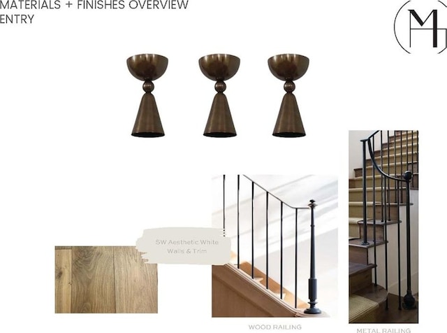 7117 Sunset Sail Ave, Edmond, OK 73034 - staircase featuring wood finished floors