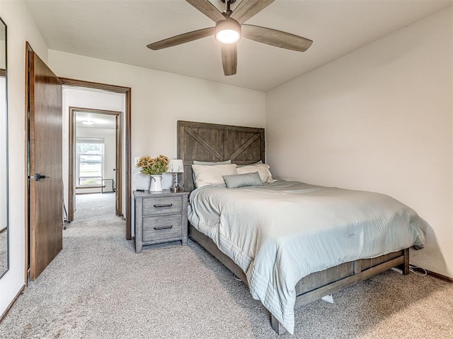 8001 84th St, Noble, OK 73068 - carpeted bedroom featuring a ceiling fan