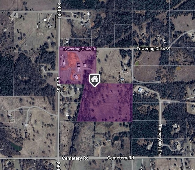 8001 84th St, Noble, OK 73068 - map / location with property boundaries highlighted