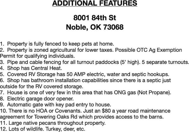 8001 84th St, Noble, OK 73068 - view of miscellaneous property collateral