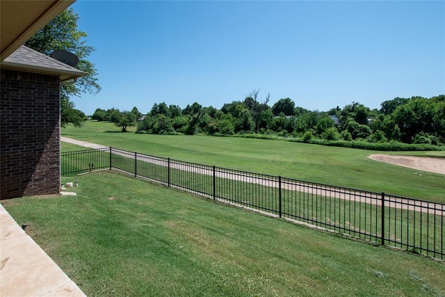 12037 Ashford Dr, Yukon, OK 73099 - fenced backyard featuring view of golf course