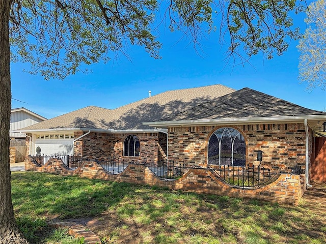 10300 Ryecroft Rd, Oklahoma City, OK 73162 - single story home with brick siding, roof with shingles, and an attached garage