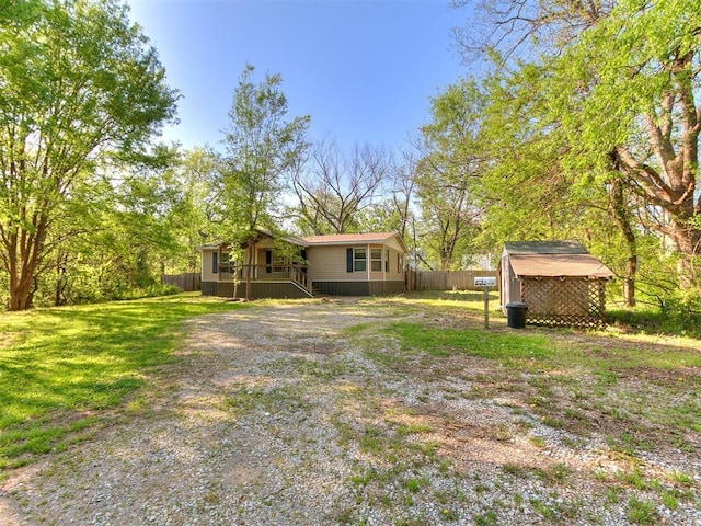 410 W Main, Tecumseh, OK 74873 - view of yard with a storage shed
