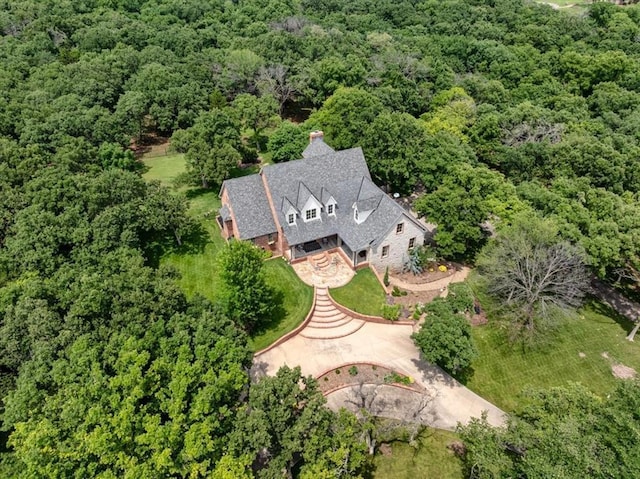 10035 Stone Gate Way, Arcadia, OK 73007 - view from above of property featuring a forest