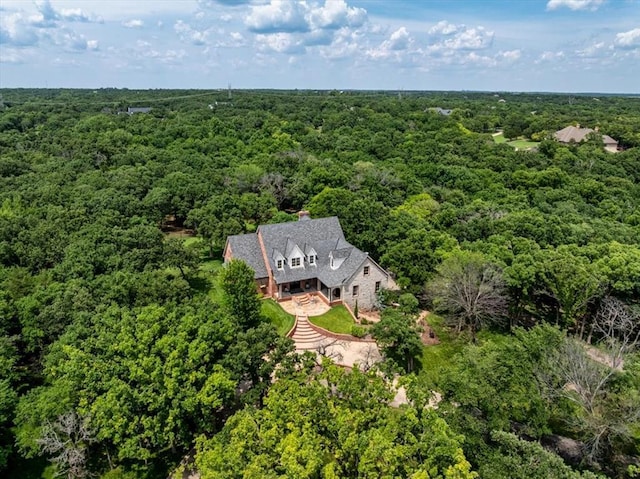 10035 Stone Gate Way, Arcadia, OK 73007 - view from above of property featuring a heavily wooded area