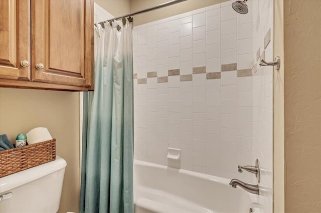 412 Swingman Rd, Yukon, OK 73099 - full bathroom with shower / tub combo with curtain and a textured wall